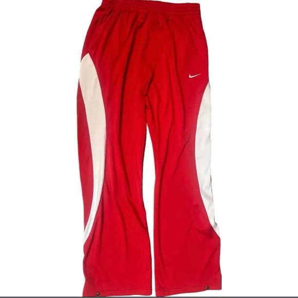 Nike Dri-Fit Conquer Red Game Day Athletic Light Weight Track Pants Size Small - Picture 1 of 12